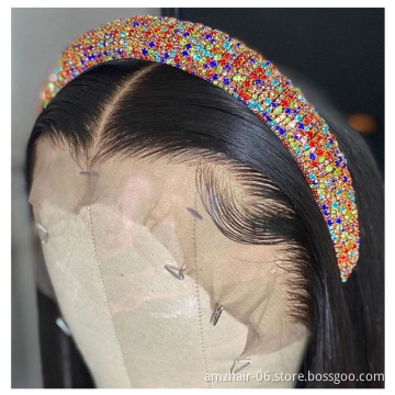 Wholesale Raw Peruvian Hair Hd Glueless Full Lace Front Wig Natural Human Hair Extension Cheap Transparent Lace Frontal Wig